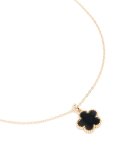 Goldair Gold Black Flower Pendant Necklace