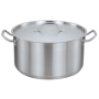 Pot Stainless Steel Deep Stockpot With Lid - 40X40CM 50L