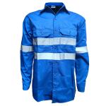 Royal Blue Reflective Mining Shirt - Royal Blue 3XL