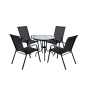 Garden Patio Furniture Set - 4 Seater Durable Modern - 5 Piece Set