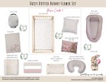 Cot Duvet Bedding Bunny Daisy Dotted Bunny Flower Set
