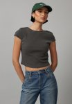 Hazel Open Back Tee - Washed Black