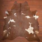 A Grade Cow Hide 515 Brown white XL - Extra Large Brown white Panelled
