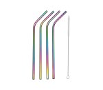 Straws – S steel – Rainbow – 5PC