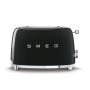 Smeg 2-SLICE Black Retro Toaster TSF01BLEU