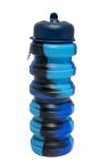 Collapsible Bpa Free Silicone Water Bottle With Spout & Metal Clip
