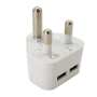 Gizzu 2 X USB 3-PRONG Wall Charger White