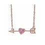 Cde 925 Sterling Silver Cupid Rose Gold Necklace With Swarovski Crystals