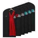 Keegh Garment Bags For Hanging Clothes 60" Set Of 6 Dress Bags For Gowns Long Dress Bags For Closet Storage With Zipper And Eye-