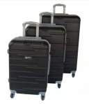 Smte 3 Piece Holiday Travel Luggage Set Black With Keychain