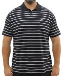 Mens Stripe Golfer - 10XL Blk wht