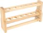 Wooden Test Tube Rack Multifunctional Storage With Spices Rack