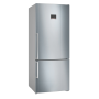 Bosch Series 6 Freestanding Fridge-freezer Bottom Freezer 186 X 75 Cm Brushed Steel Anti-fingerprint Total No Frost – KGN76CI30U