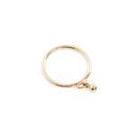 The Solo Charm Ring In Yellow Gold - N