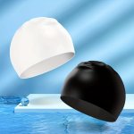 1PC Comfortable Unisex Silicone Swim Cap - Waterproof Non-slip And Elastic - Ideal For Men And Women