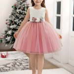 Lace Pink Floral Special Occasions Dress