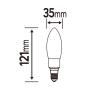 Lexmark Uni Fil Bulb C35 E14 4.2W Mlk Dim