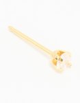 24K Gold Plated Surgical Stainless Steel 3MM Cubic Zirconia Piercing Stud