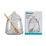 Regent Glass Honey Dispenser With Lid & Dipper 590ML 3 Piece Set