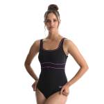 Speedo Women's Shaping Contour Eclipse Printed 1 Piece Swimsuit