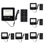 200W Solar Flood Light With Remote &panel IP67 OUTDOOR-6PACK
