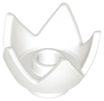 Parts Minifigure Headgear Crown Eggshell With 5 Points And Center Stud 39262 - White