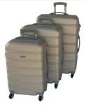 Smte 3 Piece Holiday Travel Luggage Set Gold With Keychain