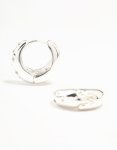 Silver Diamante Clicker Huggie Earrings