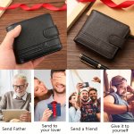 1PC Casual Business Retro Men's Wallet Pu Leather Short Buckle Money Clip New Fashion Portable Large Capacity Purse With Zipper