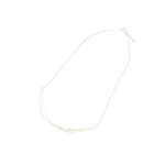 Half Moon Silver Pendant Necklace - Silver