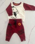 Woolworths White And Purple Dinosaur Top And Pants 1 3M