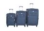 Grey Fabric 3-PIECE Trolley Luggage Set - Soft-sided Suitcases