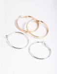 Simple Hoop Earrings 2-PACK
