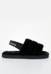 Calvin Klein Home Slipper Faux Fur Elastic - Black