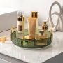 360 Rotating Makeup Organizer For Vanity Rotating Dresser Cosmetic Storage Organizer Large Capacity Bathroom Countertop Skin Care Cosmetic Dressing