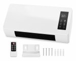 Wall-mounted Electric Fan Heater With Digital Temperature Display Remote Control Timer Function & Fast Heating