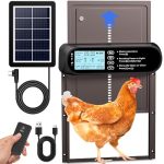 Automatic Chicken Coop Door Solar Powered Lcd Screen Electric Auto Chicken Coop Door With Timer & Light Sensor Aluminum Recharge