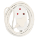 SCE White 2 Way Extension Cord 5M