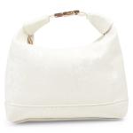 Cream Animal Print Baguette Bag