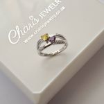 N275-CRI102000 - 925 Sterling Silver Personalized Couples Promise Ring