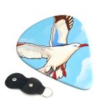 Flying Seagulls Guitar Picks 6 Pack With Guitar Pick Holder Abstract Art Celluloid Plectrums Gifts For Men Women Personalized Uk