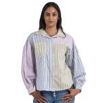 Stripe Patch Print Shirt - Multi M l