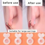 Silicone Earring Backs For Heavy Earrings - Invisible Lift Support Pads For Droop-free Earlobes - Secure Earring Lifters For Stu