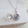 CNE103624 - Personalized Photo Tree Locket Necklace 925 Sterling Silver