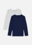 Plain Long Sleeved Cotton Vests 2 Pack