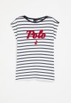 Polo Girls Jade Striped Tee - White