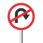 No U-turn Road Sign R213