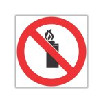 No Lighters And Open Flames Safety Sign PV26