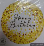 18 Inch Hbd Foil Gold Confetti