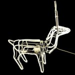 ZYF-D213 Bobble Head Flexible 11M LED Neon Light Reindeer D Cor Foldable For Easy Storage Warm White